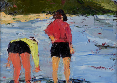 beach, painting, figure