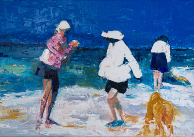 beach, painting, figure