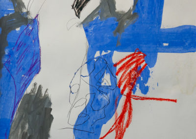 abstract, red, blue, lines, figure